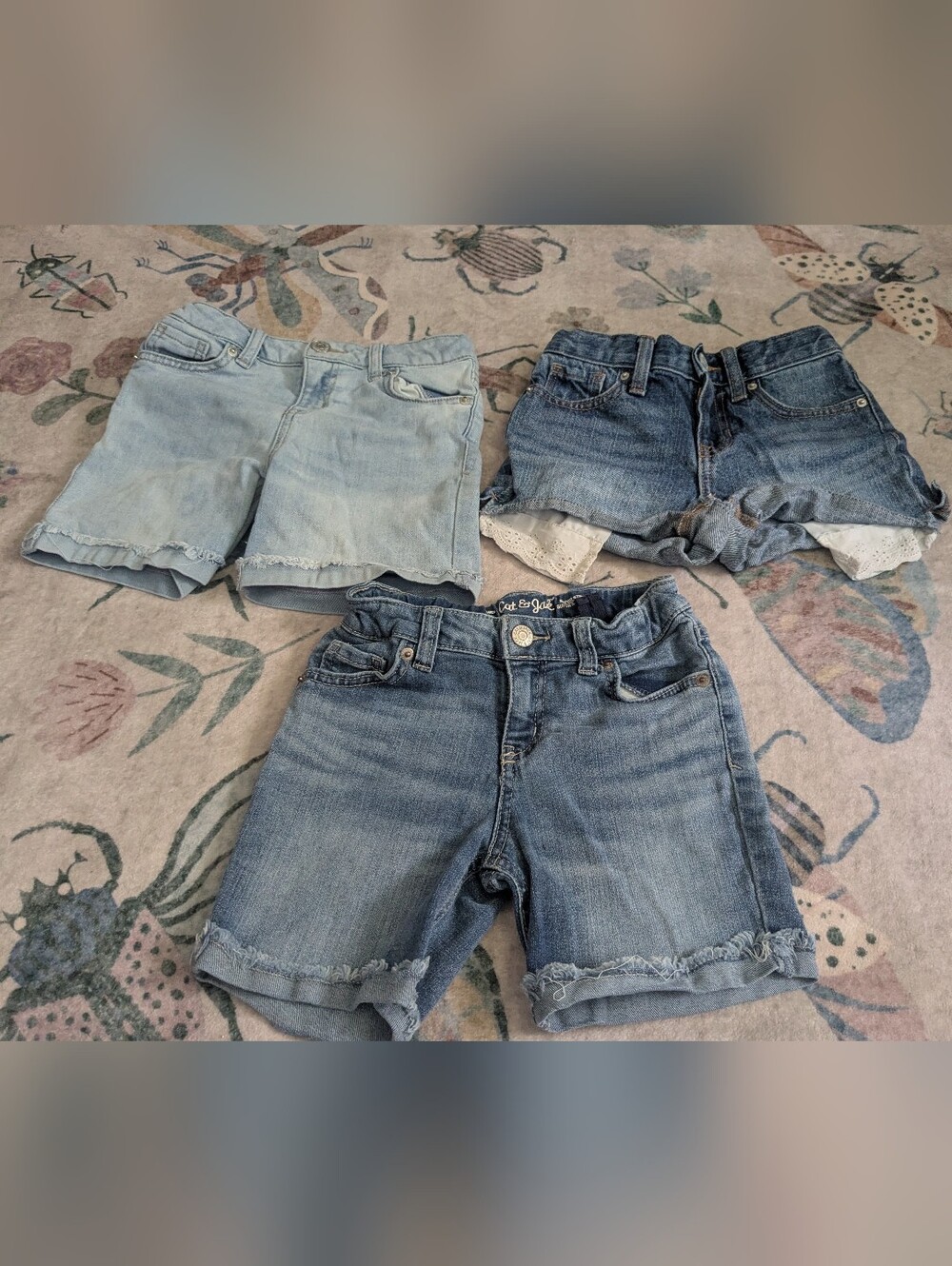 Cat & Jack Denim Shorts Trio - Light Blue & Medium Blue